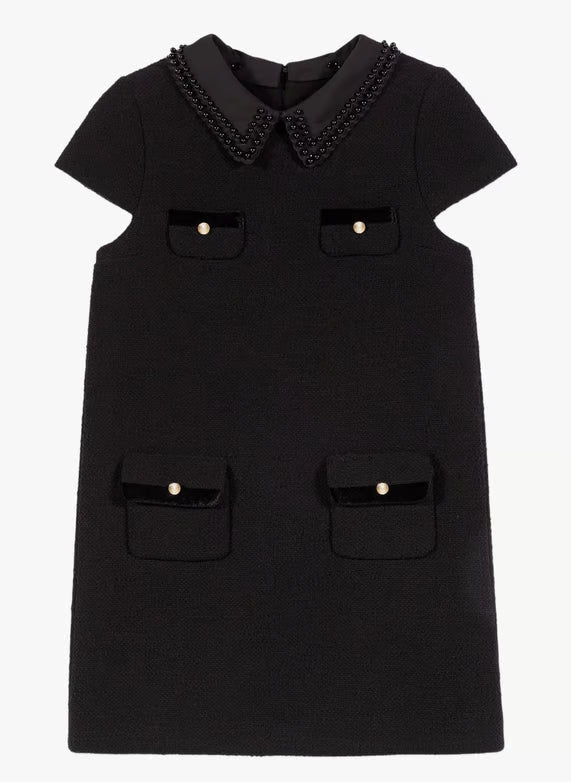 mfpro04449 short tweed dress black