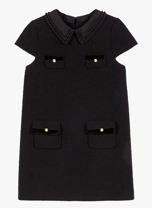 mfpro04449 short tweed dress black