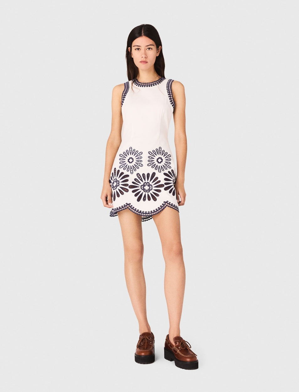 Short dress with crochet details