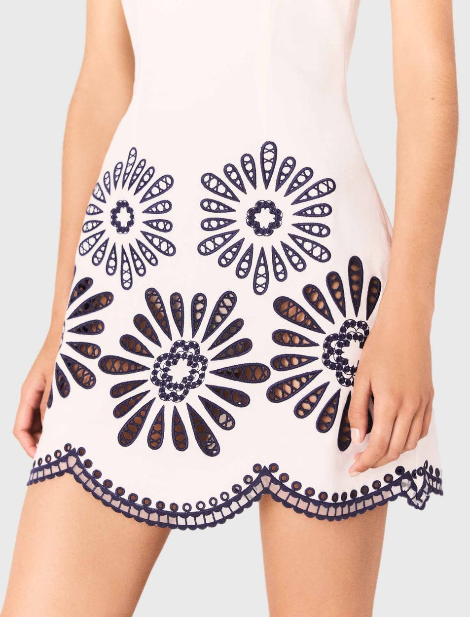 Short dress with crochet details