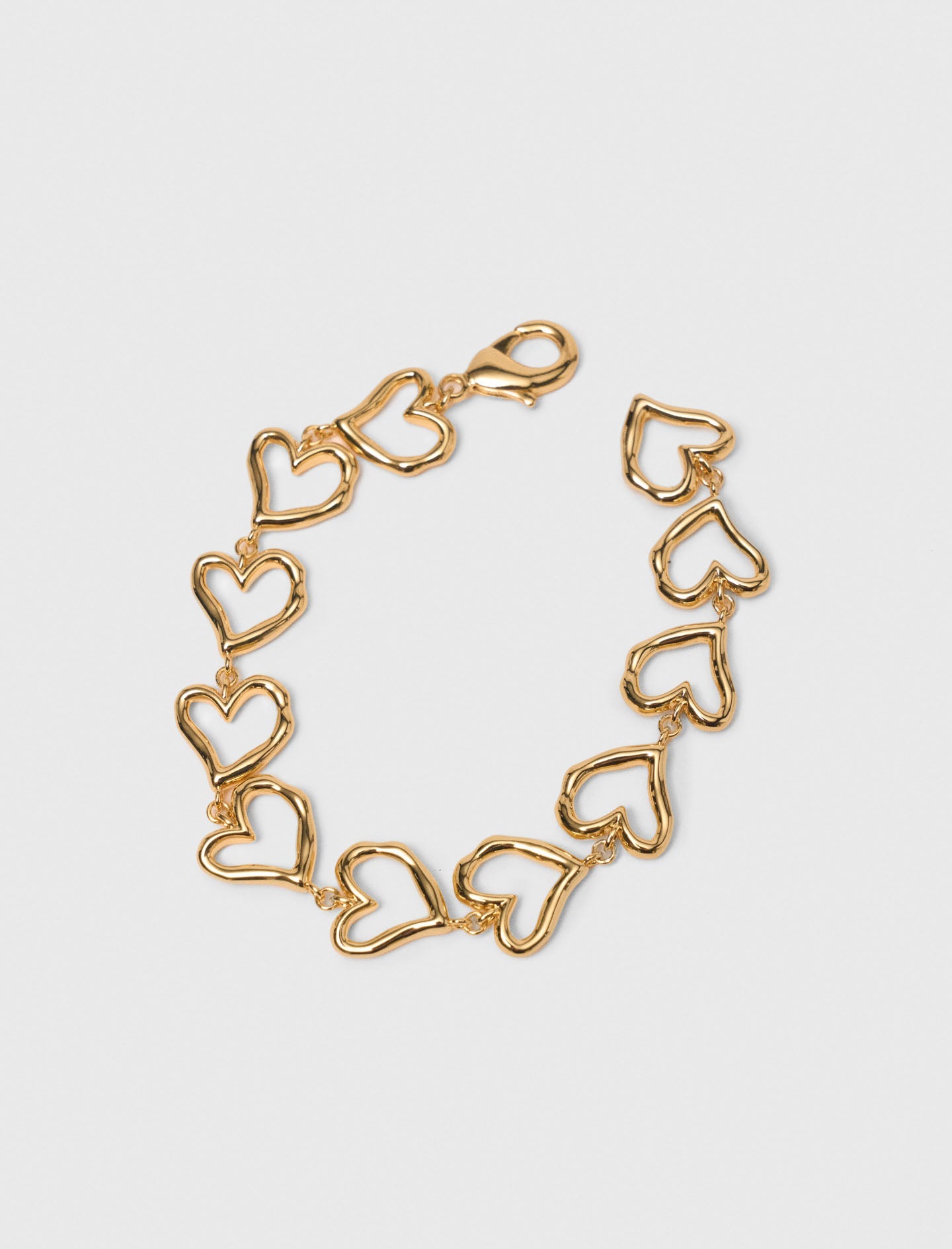 Gold-plated heart bracelet