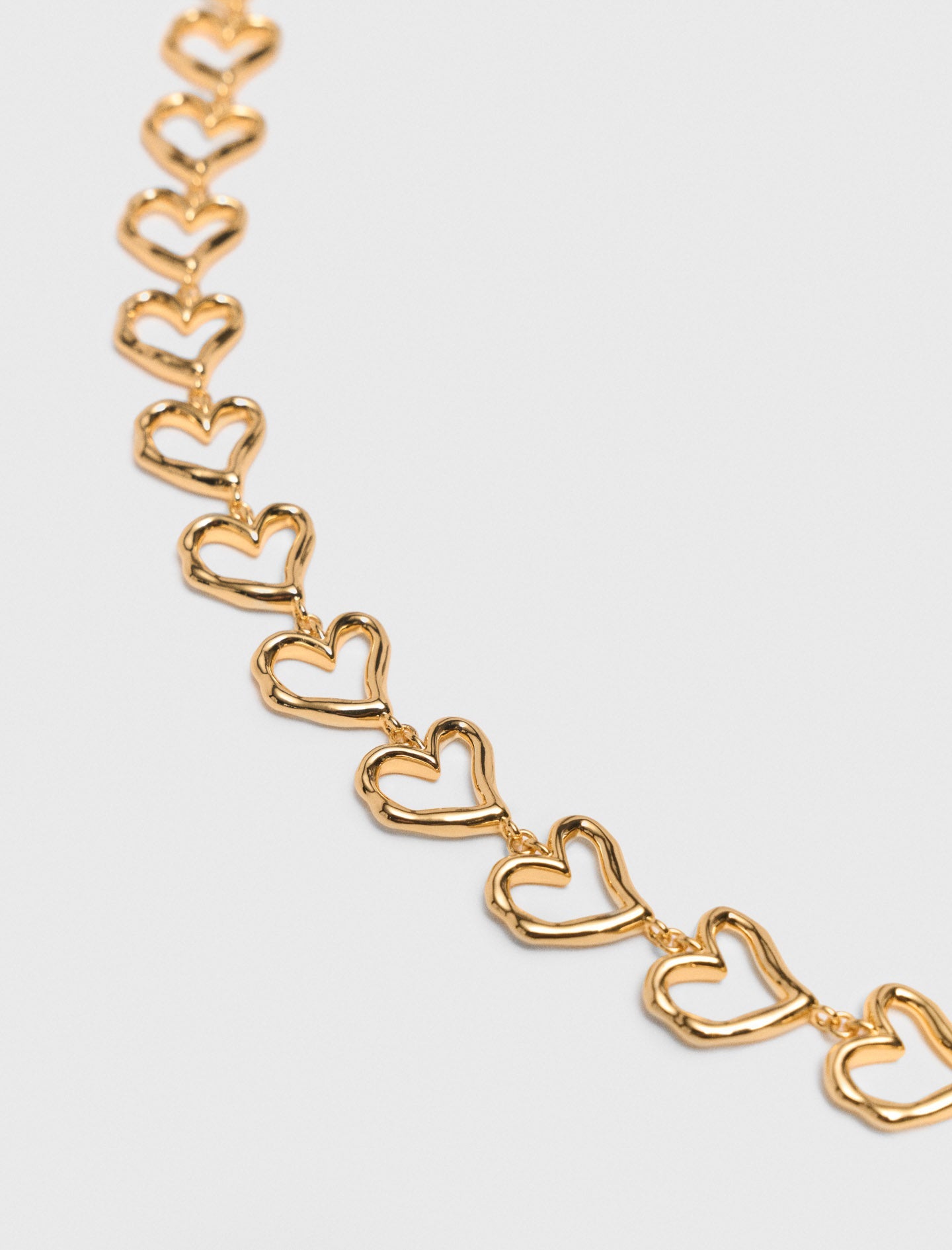 Gold-plated heart necklace