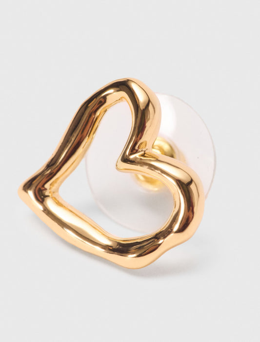 Asymmetric heart earrings