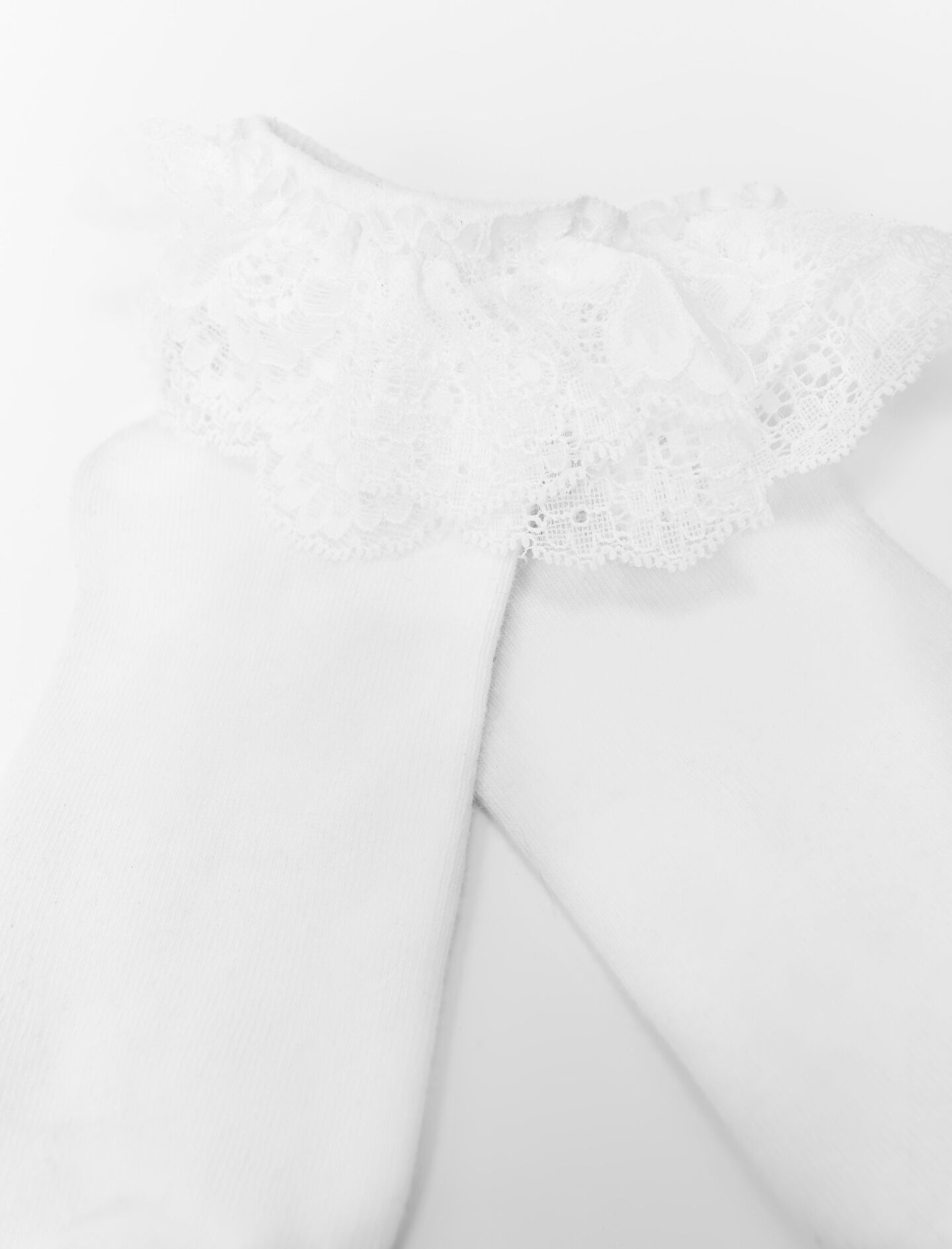 White-lace frill socks