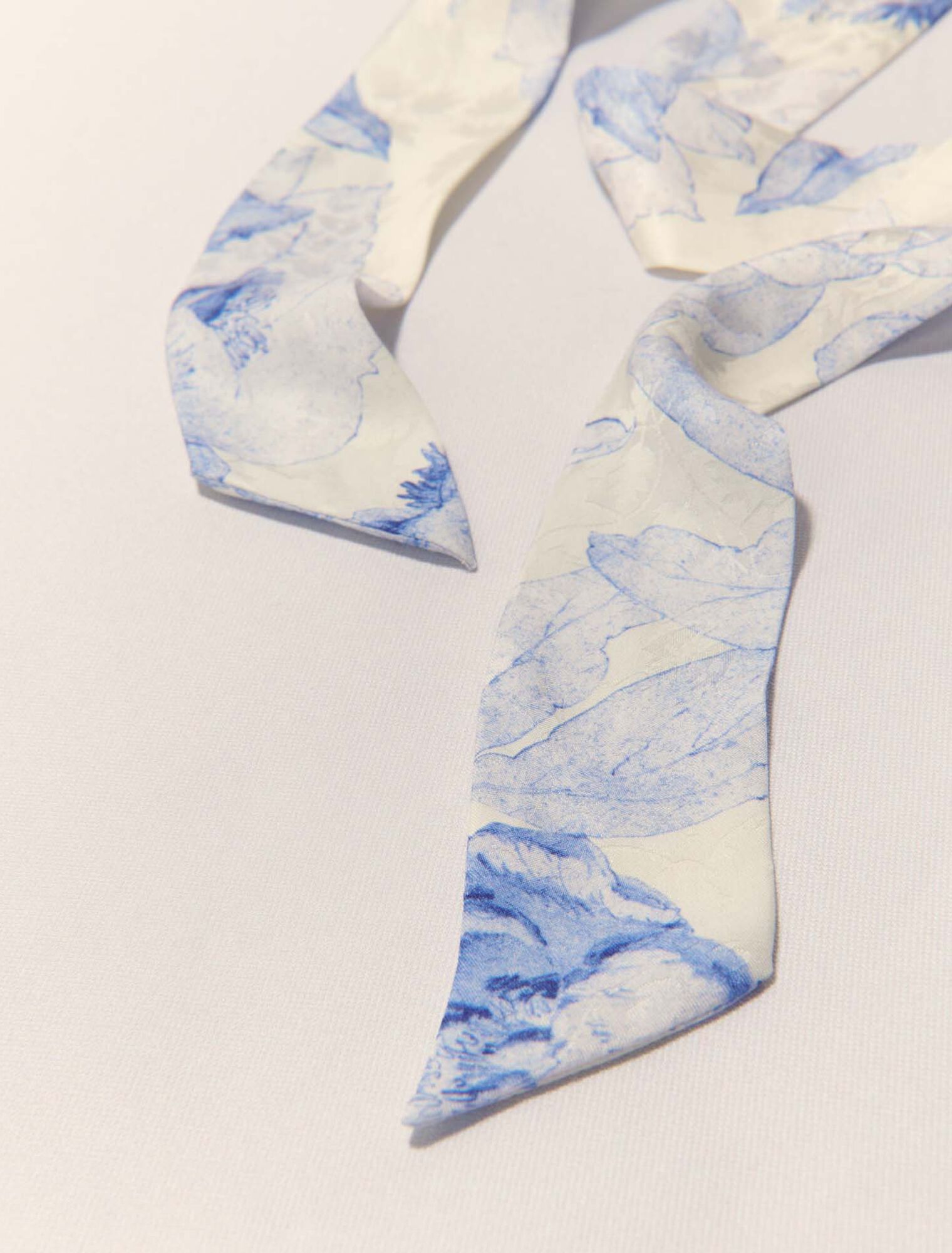 White/Blue-Watercolour theme scrunchie