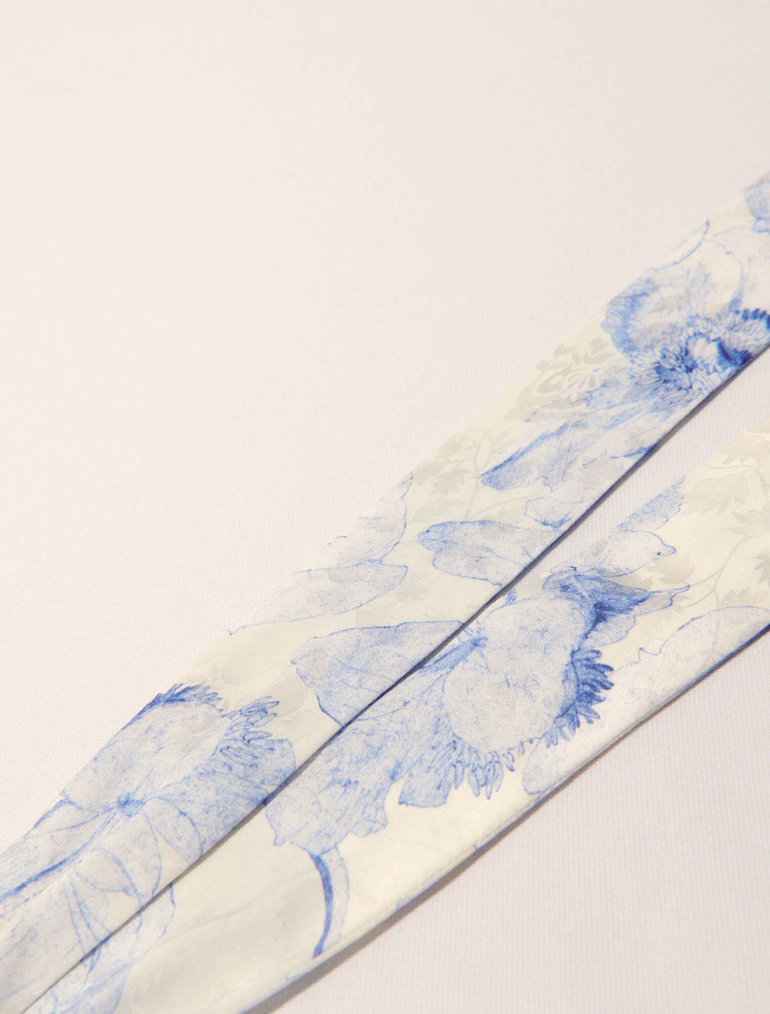 White/Blue-Watercolour theme scrunchie