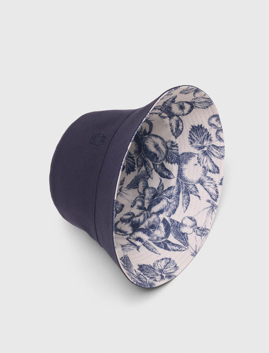 Reversible fruit print bucket hat