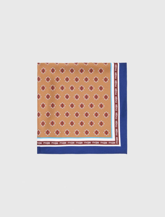 Floral print bandana Camel