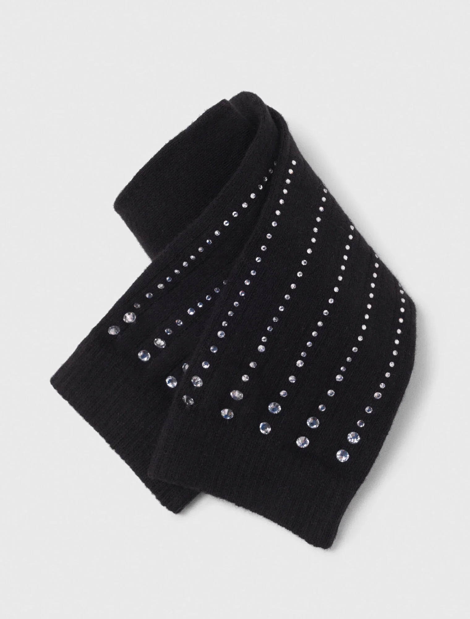 Rhinestone cotton socks Black