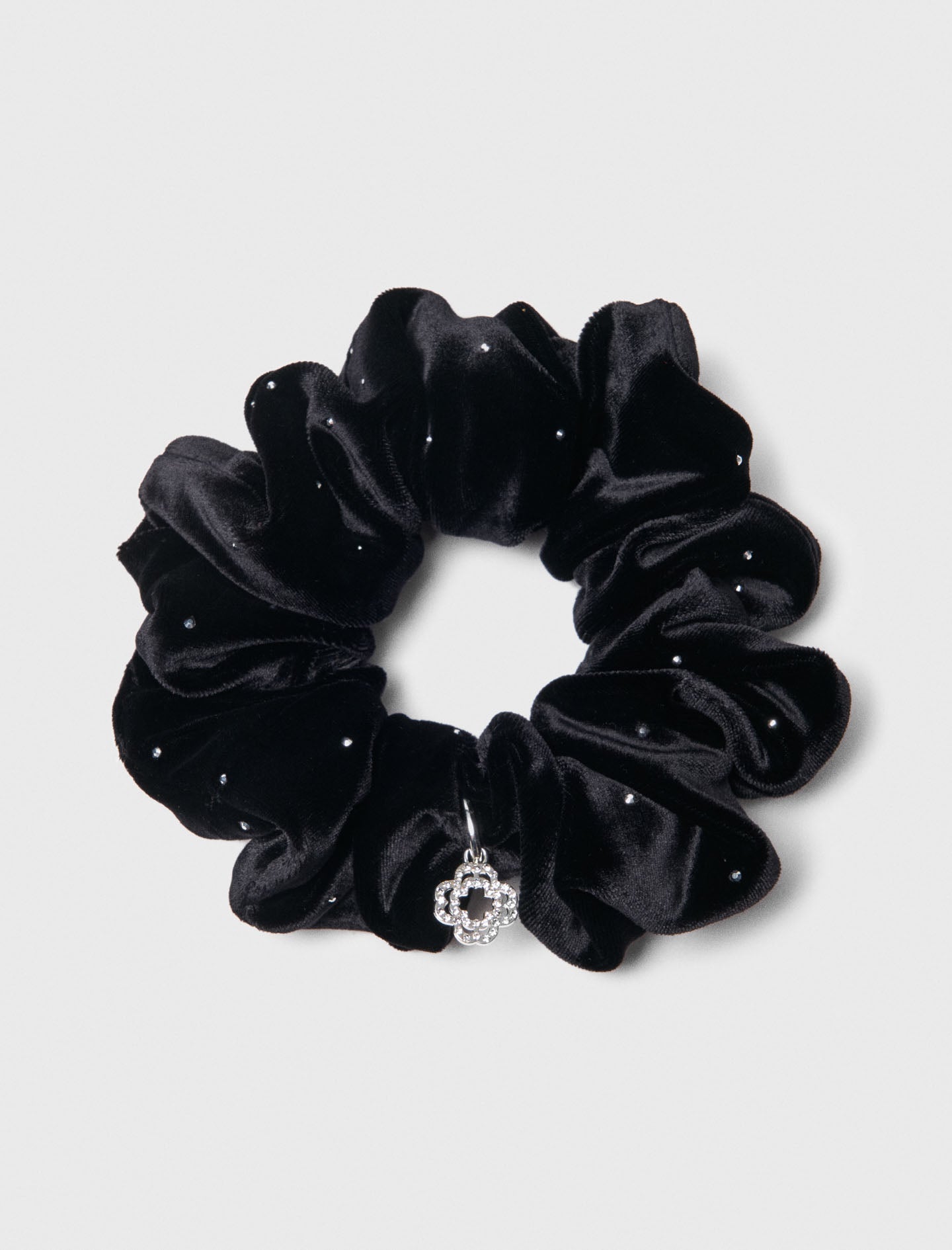 Rhinestone scrunchie Black