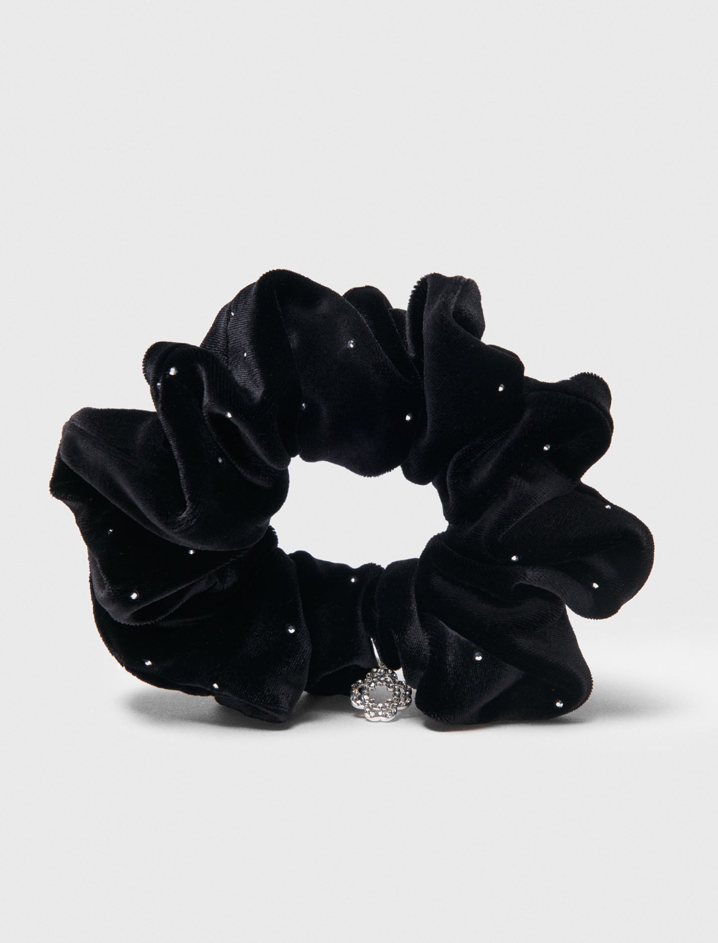 Rhinestone scrunchie Black
