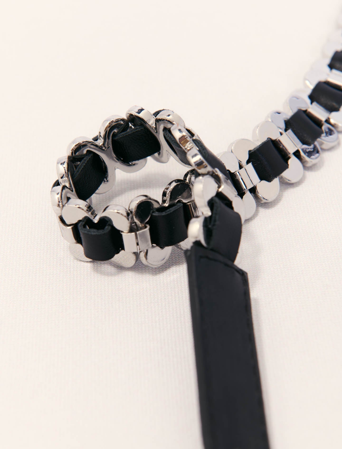 Black-Mixed Jewellery Buckle Chain Belt