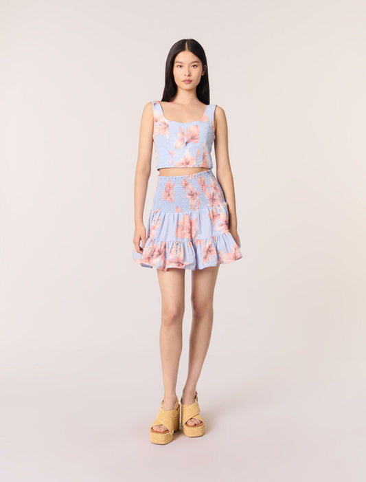 Beige light-Wedge sandals with raffia effect