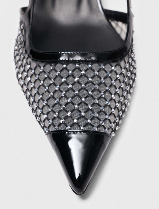 mfach00815 rhinestone mesh pumps black