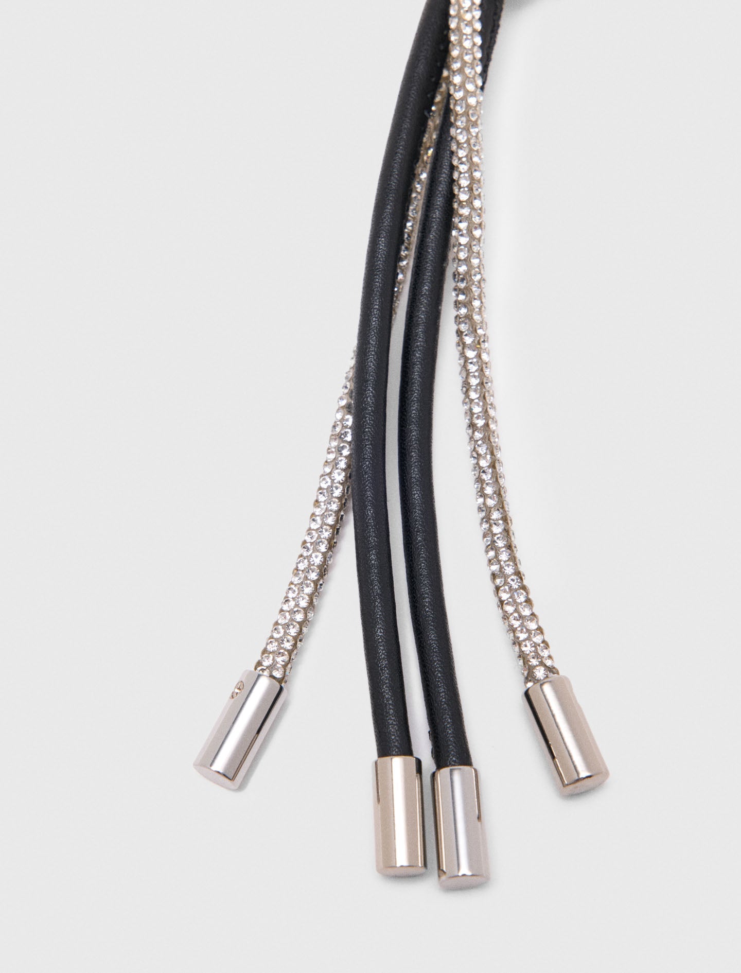 Rhinestone bag charms Silvery