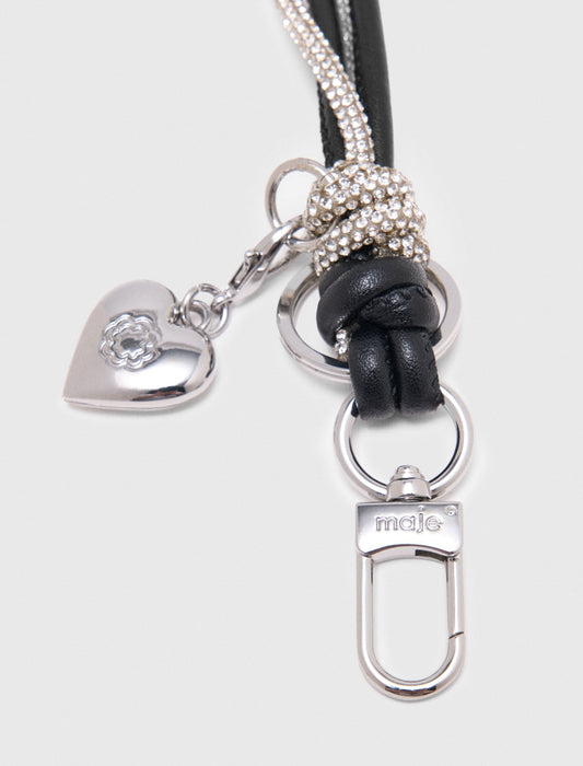 Rhinestone bag charms Silvery