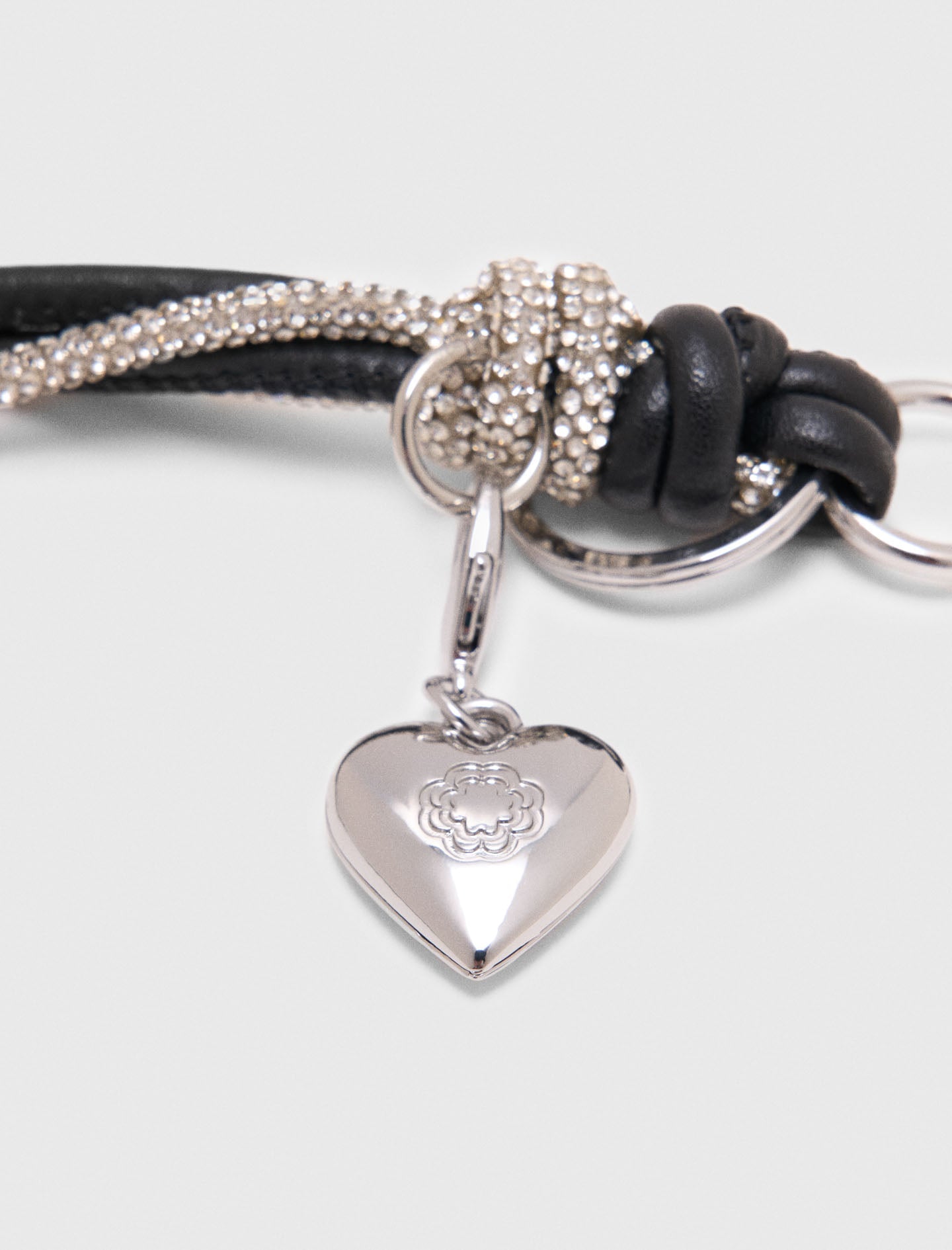 Rhinestone bag charms Silvery