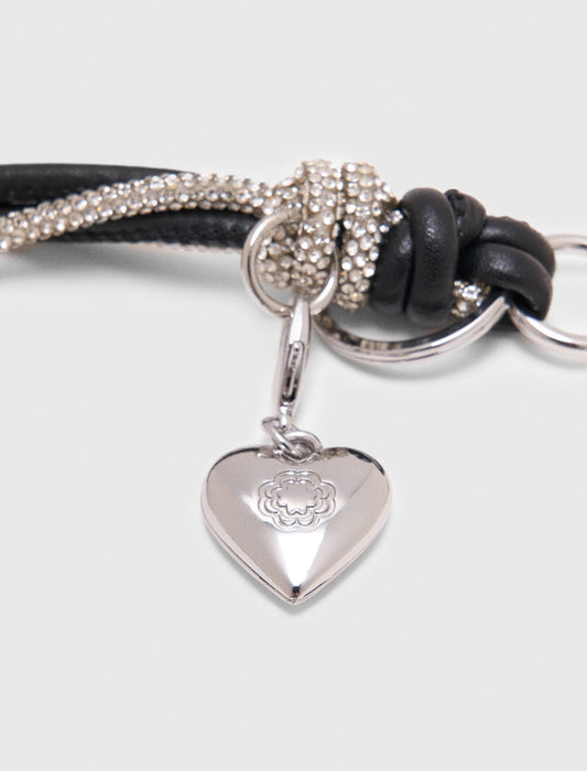 Rhinestone bag charms Silvery