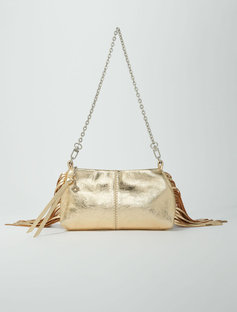 Gold featured-Metallic leather Miss M clutch bag