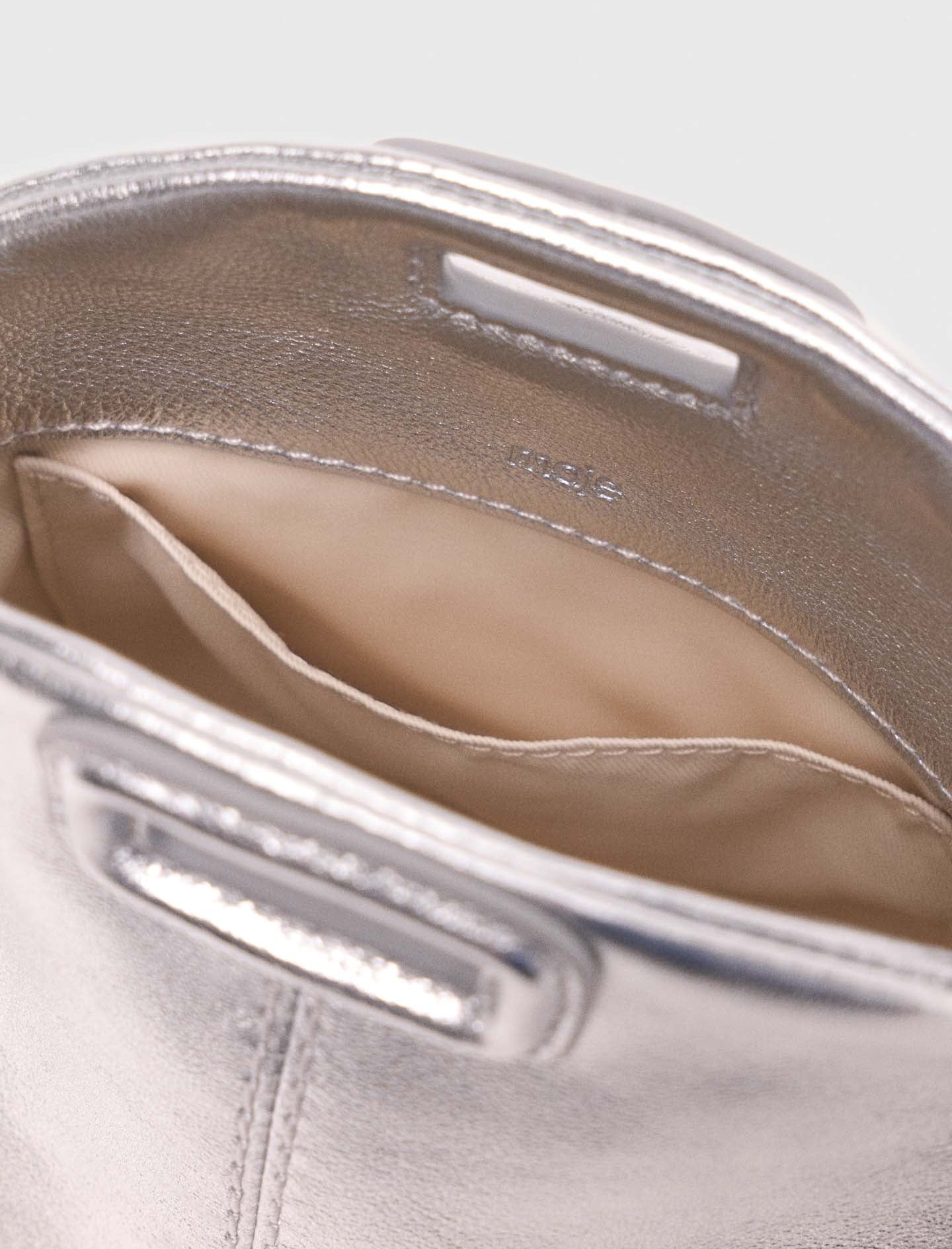Miss M micro metallic leather bag