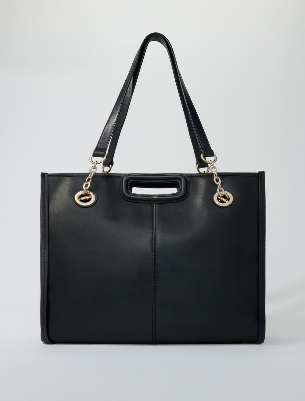 Black featured-Fringed Leather Tote Bag