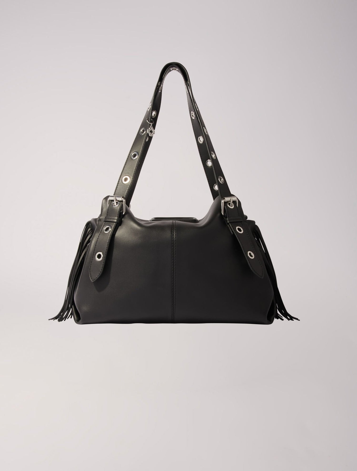 Black featured Plain leather Miss M XL bag