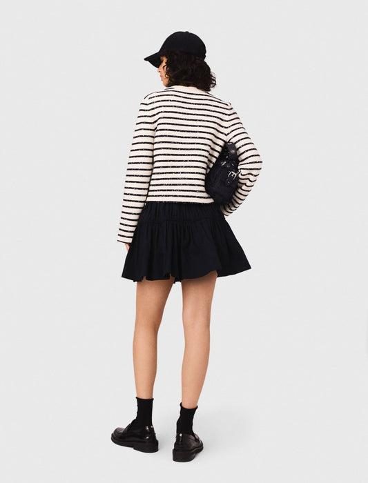 Wool cardigan with snaps