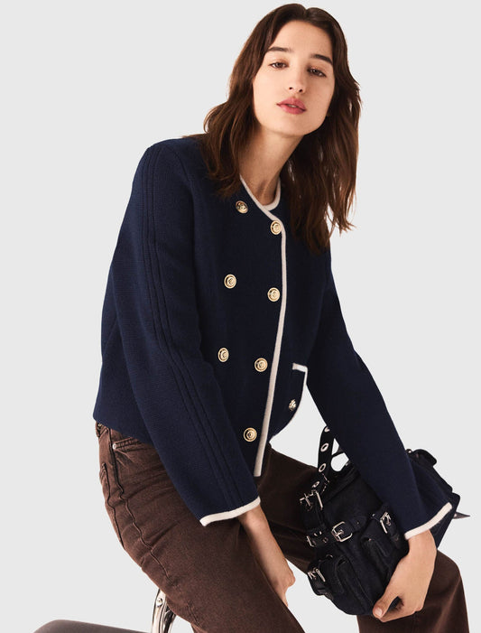 Structured knit jacket