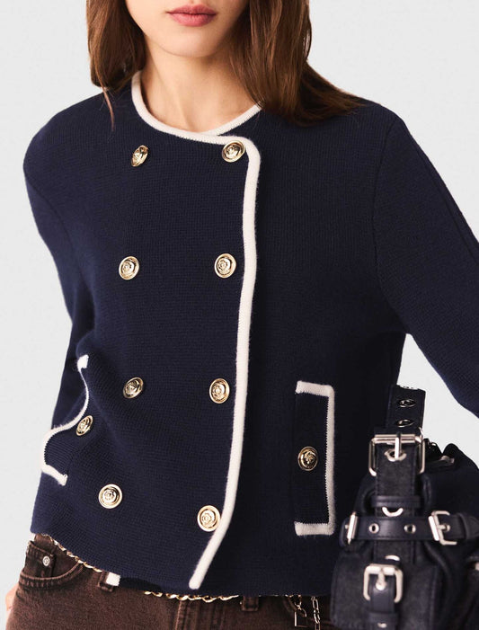 Structured knit jacket