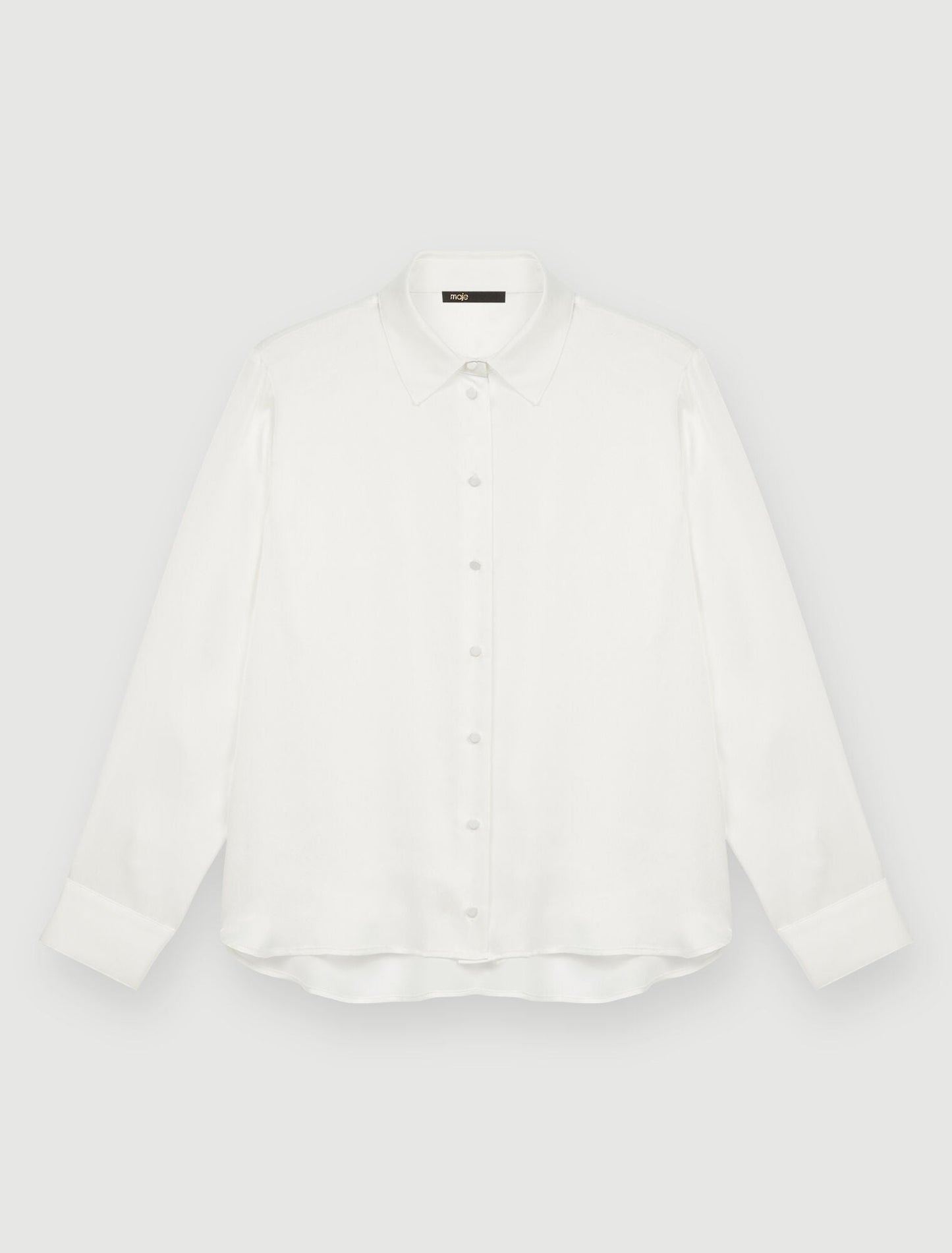 White-Silk satin shirt