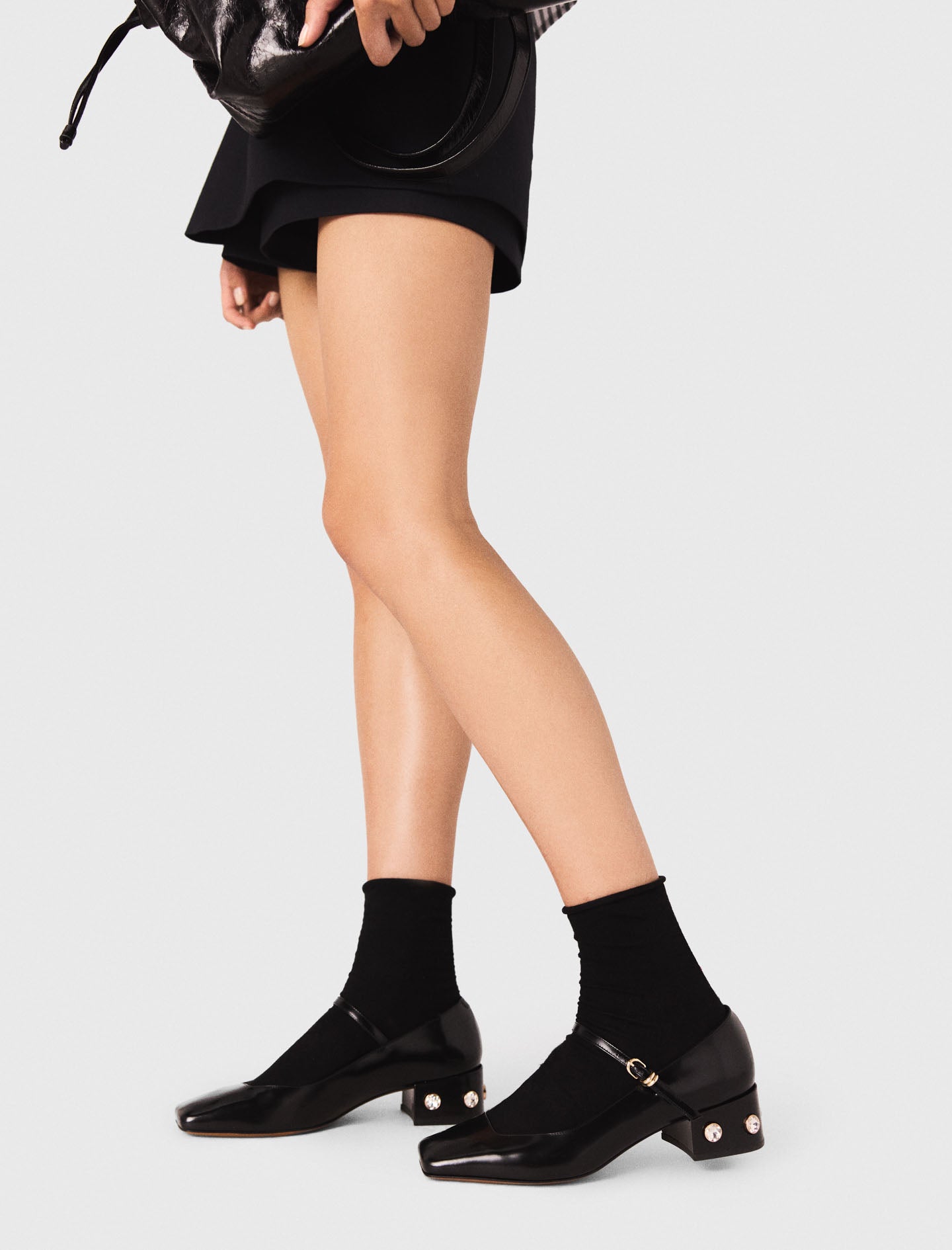 Striped rhinestone shirt with tie