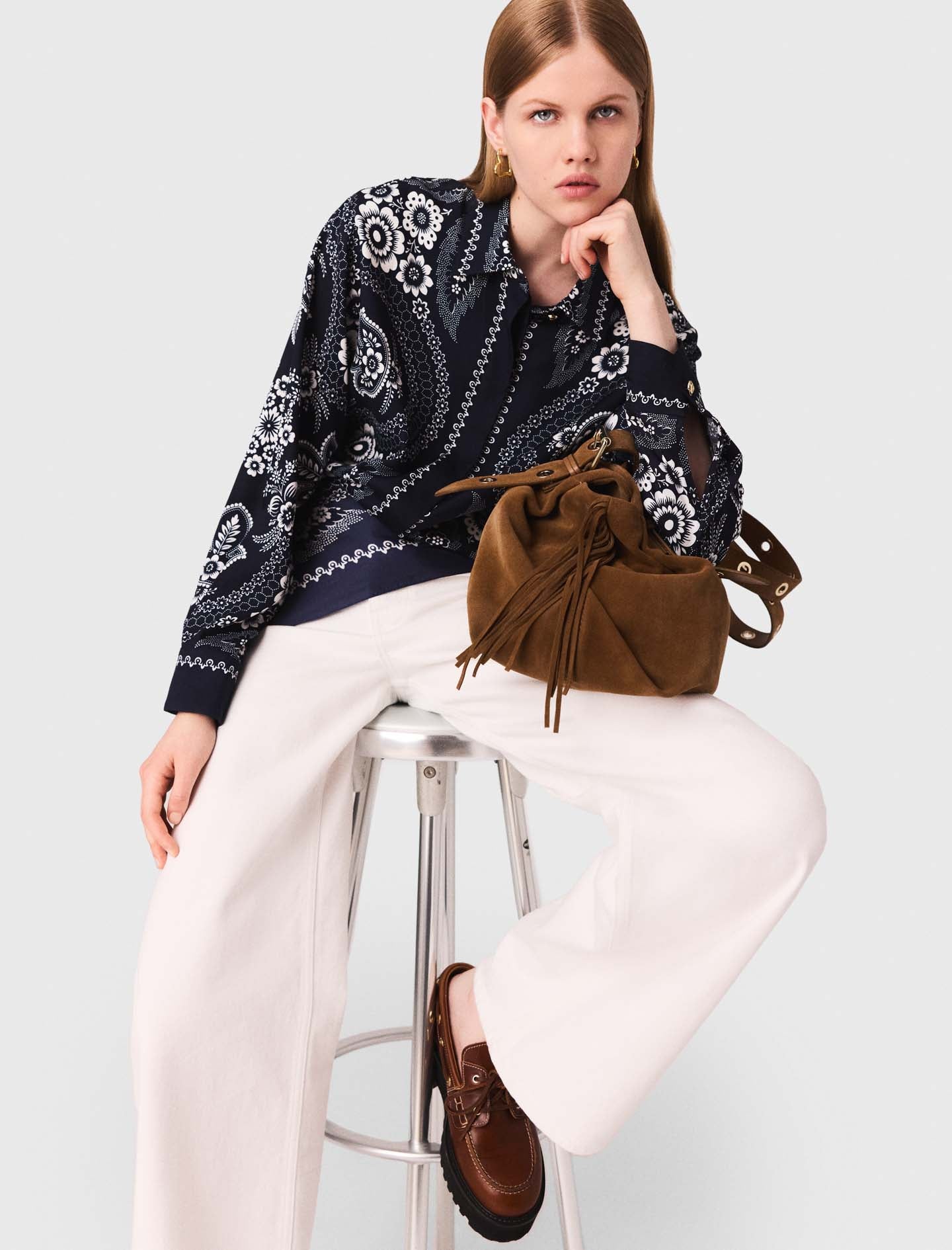 Flowing printed shirt