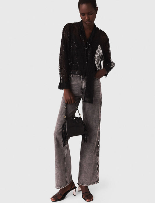 mfpcm00698 lace pussy bow shirt black