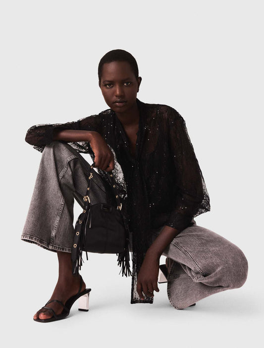 mfpcm00698 lace pussy bow shirt black