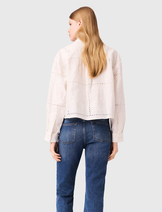 Short embroidered shirt