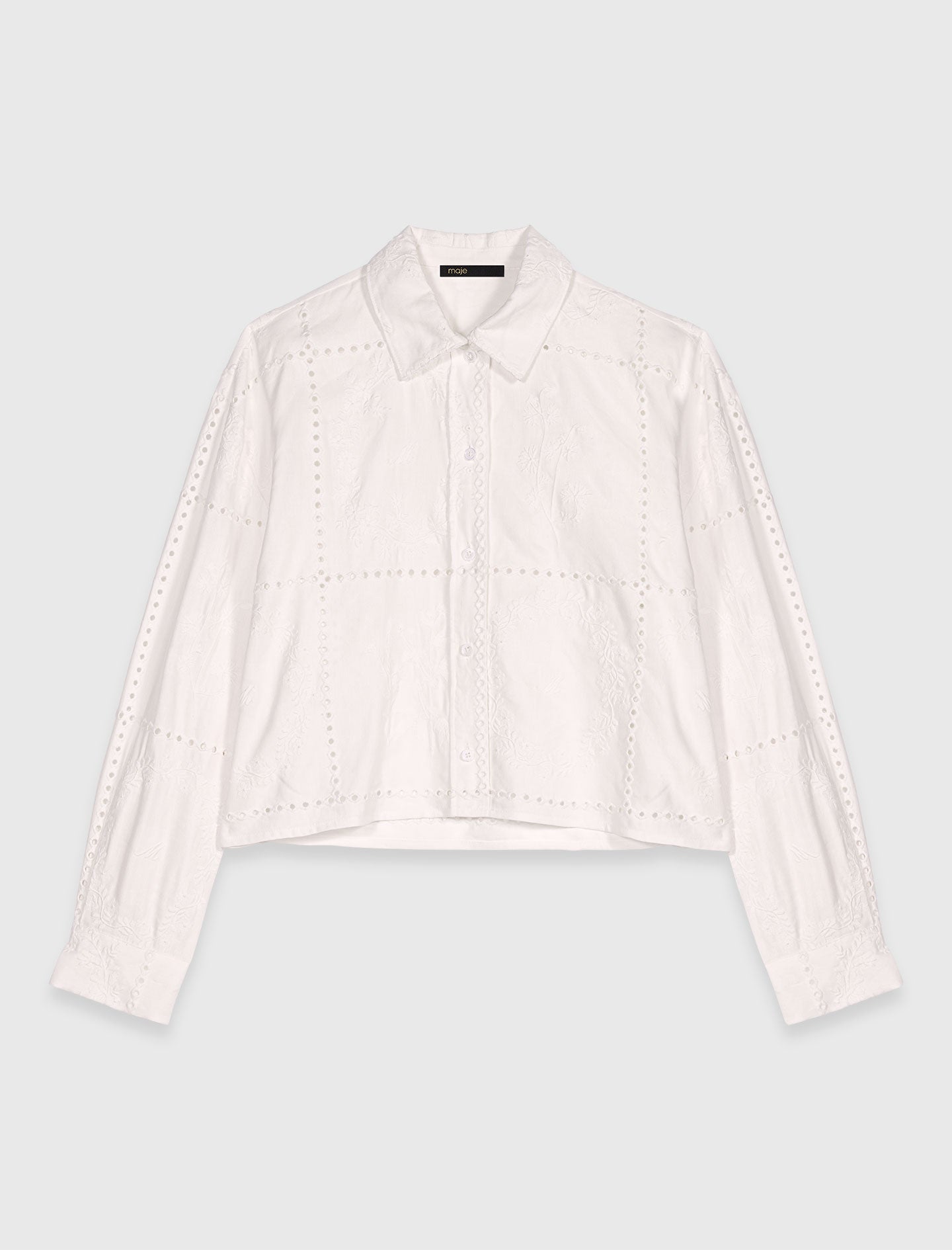 Short embroidered shirt