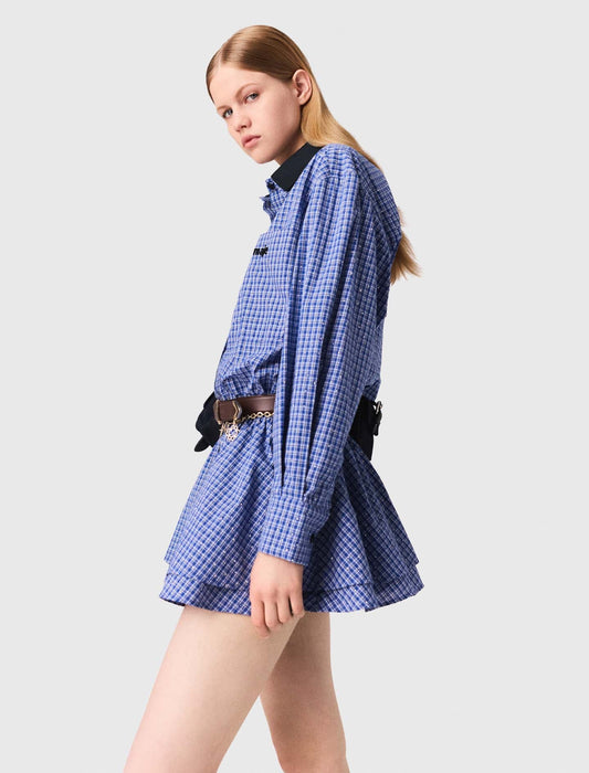 Stretch cotton rhinestone suit