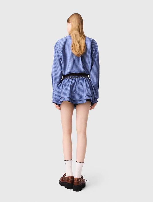 Stretch cotton rhinestone suit