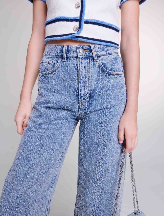 Blue  -Rhinestone XL jeans