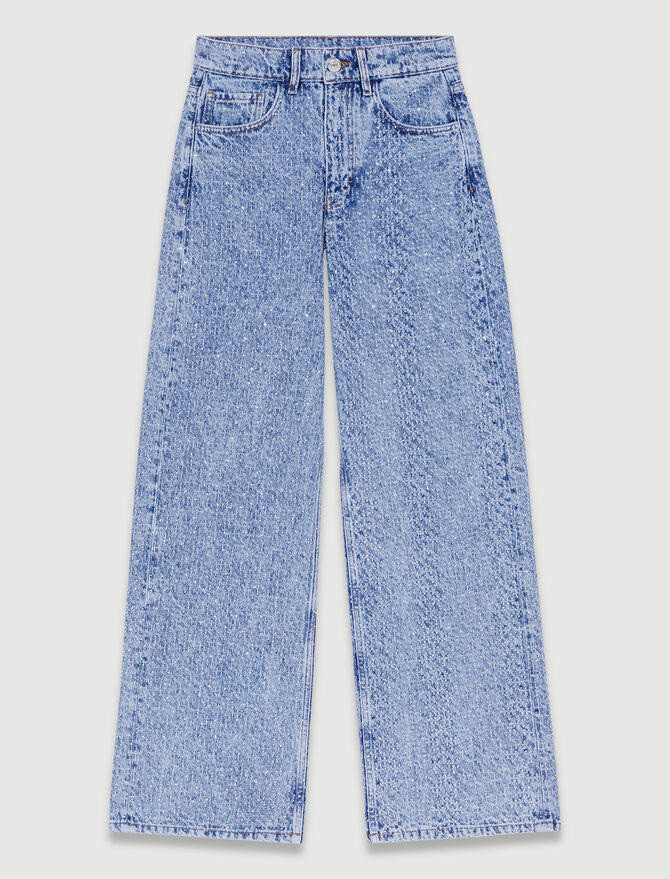 Blue  -Rhinestone XL jeans