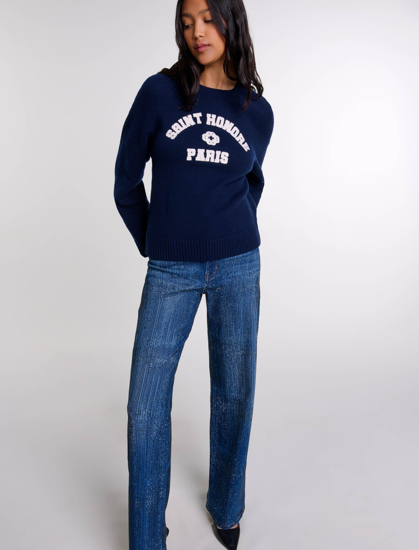 Blue   Rhinestone jeans