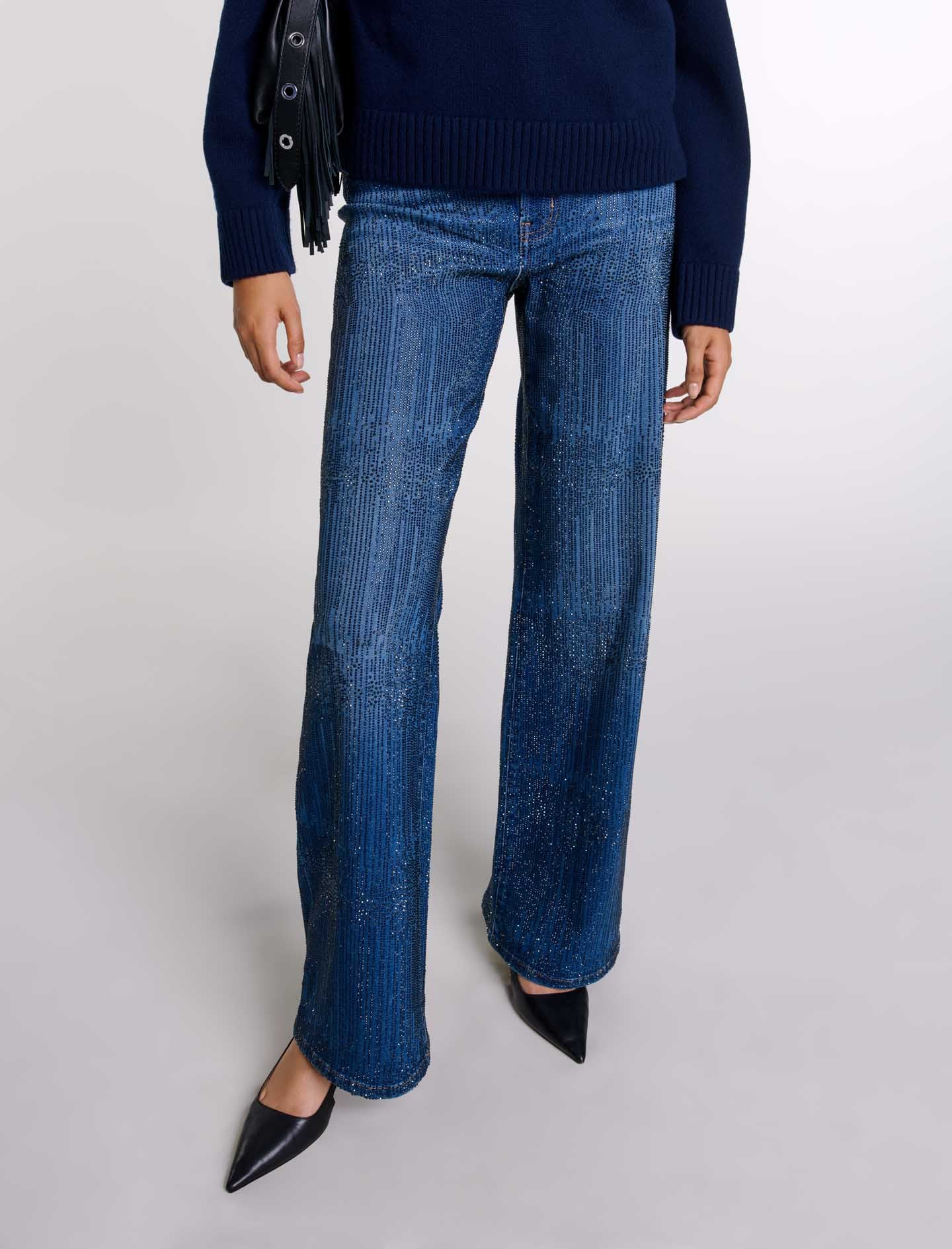 Blue   Rhinestone jeans
