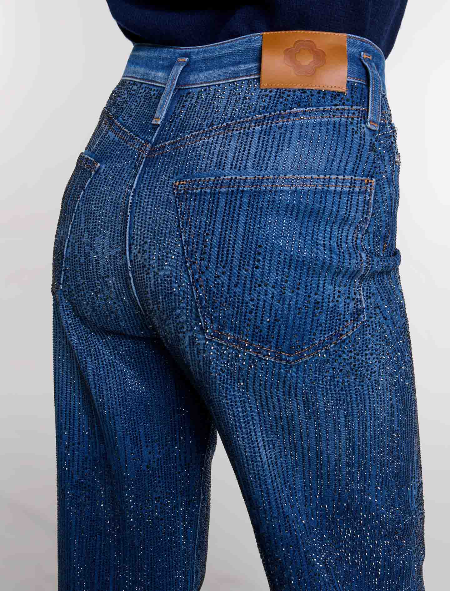 Blue   Rhinestone jeans