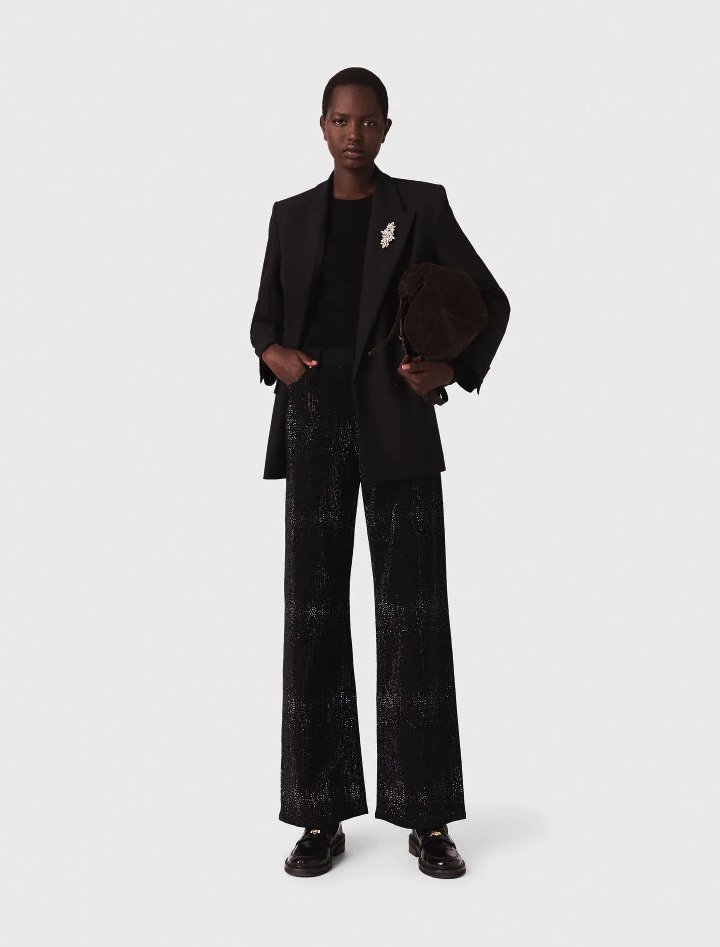 mfpje00767 wide leg rhinestone jeans black