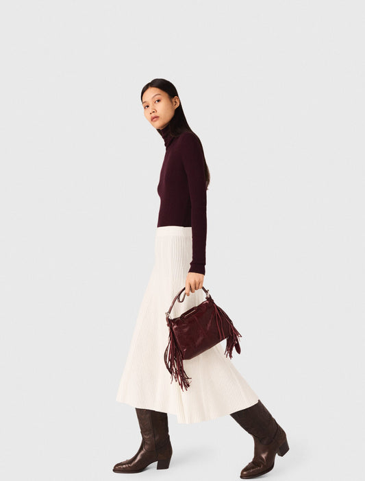 mfpju01530 long knit skirt ecru