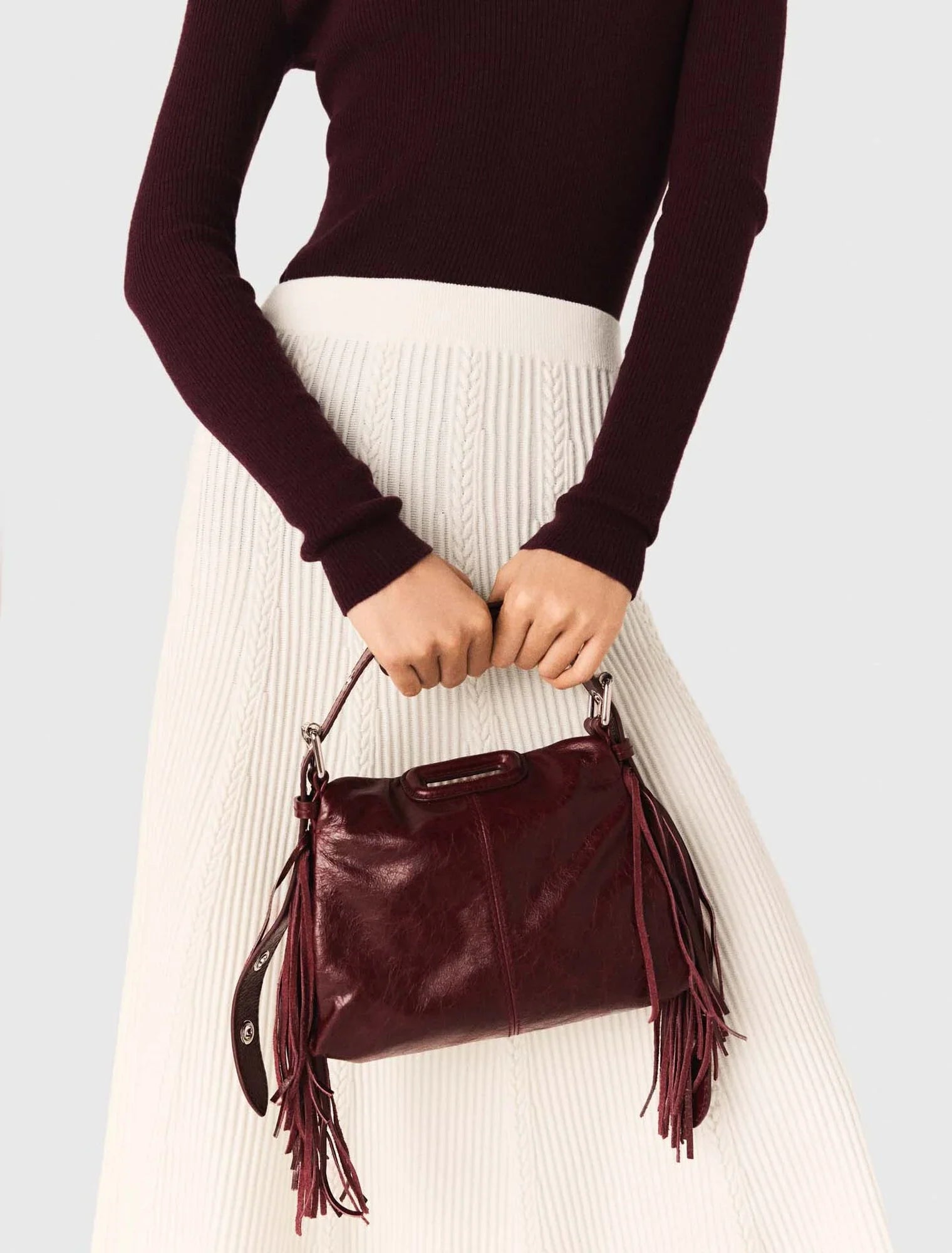 mfpju01530 long knit skirt ecru