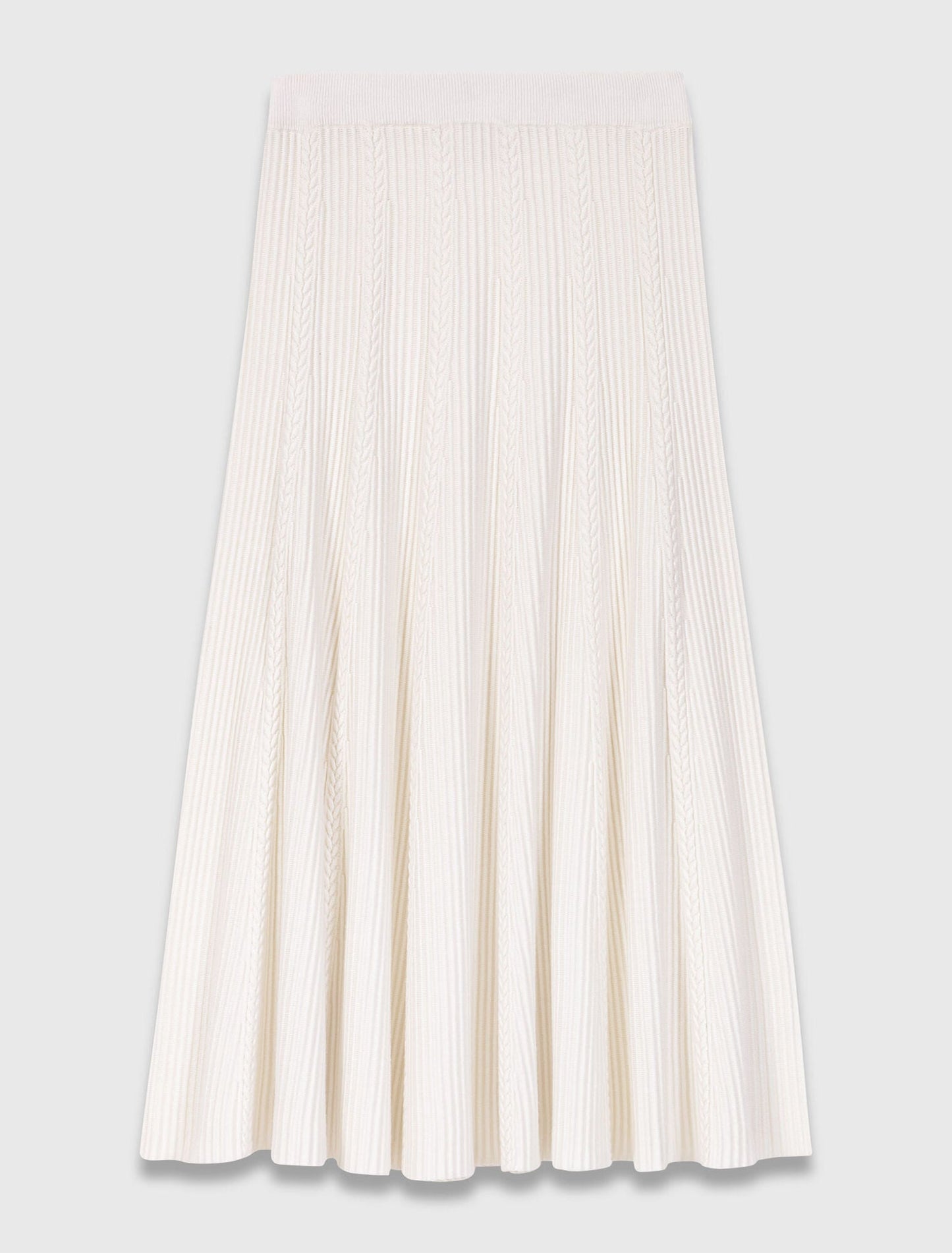 mfpju01530 long knit skirt ecru