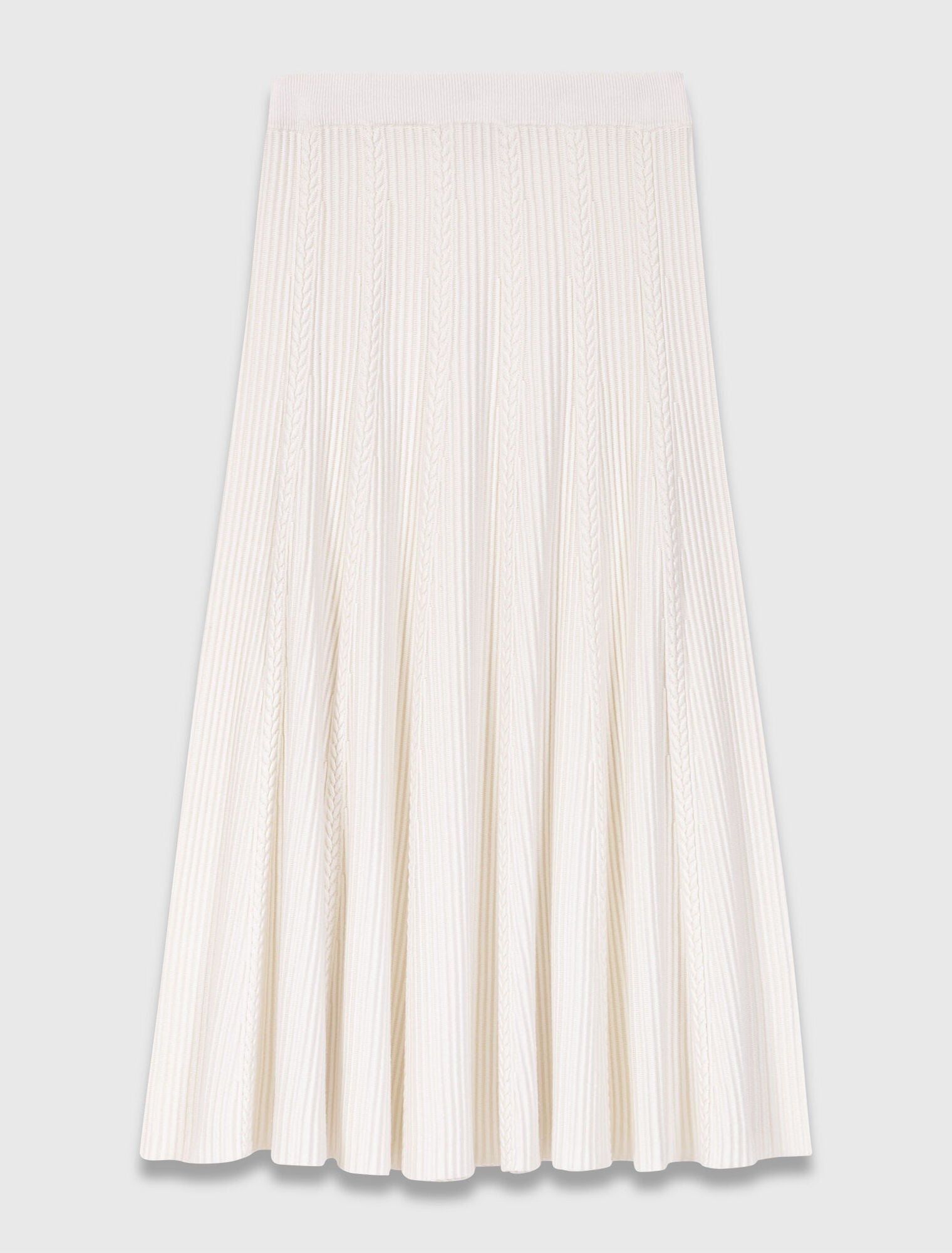 mfpju01530 long knit skirt ecru