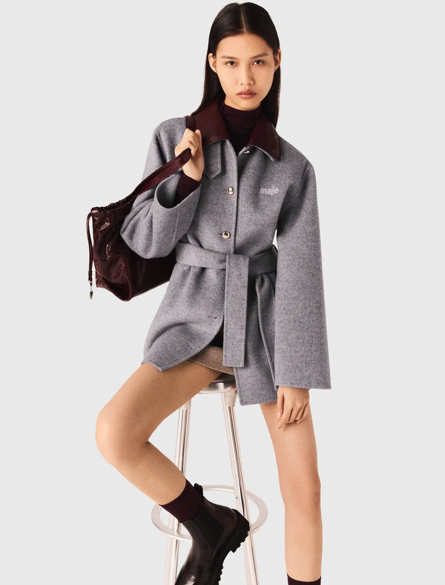 mfpou01381 wool coat light grey