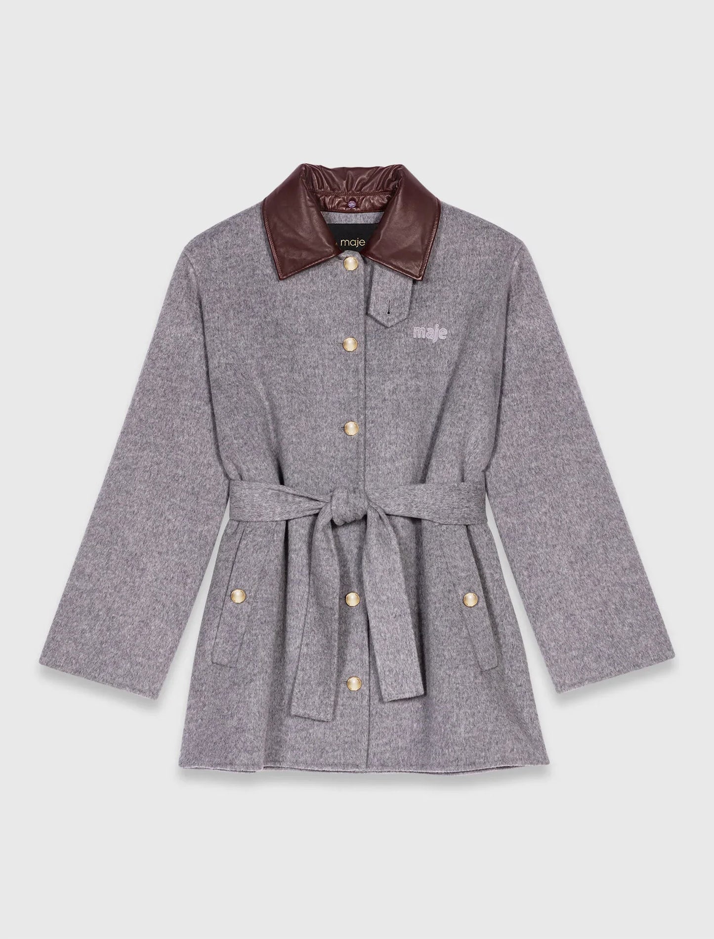 mfpou01381 wool coat light grey